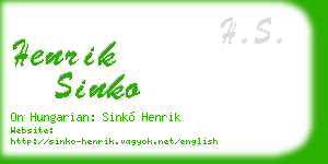 henrik sinko business card